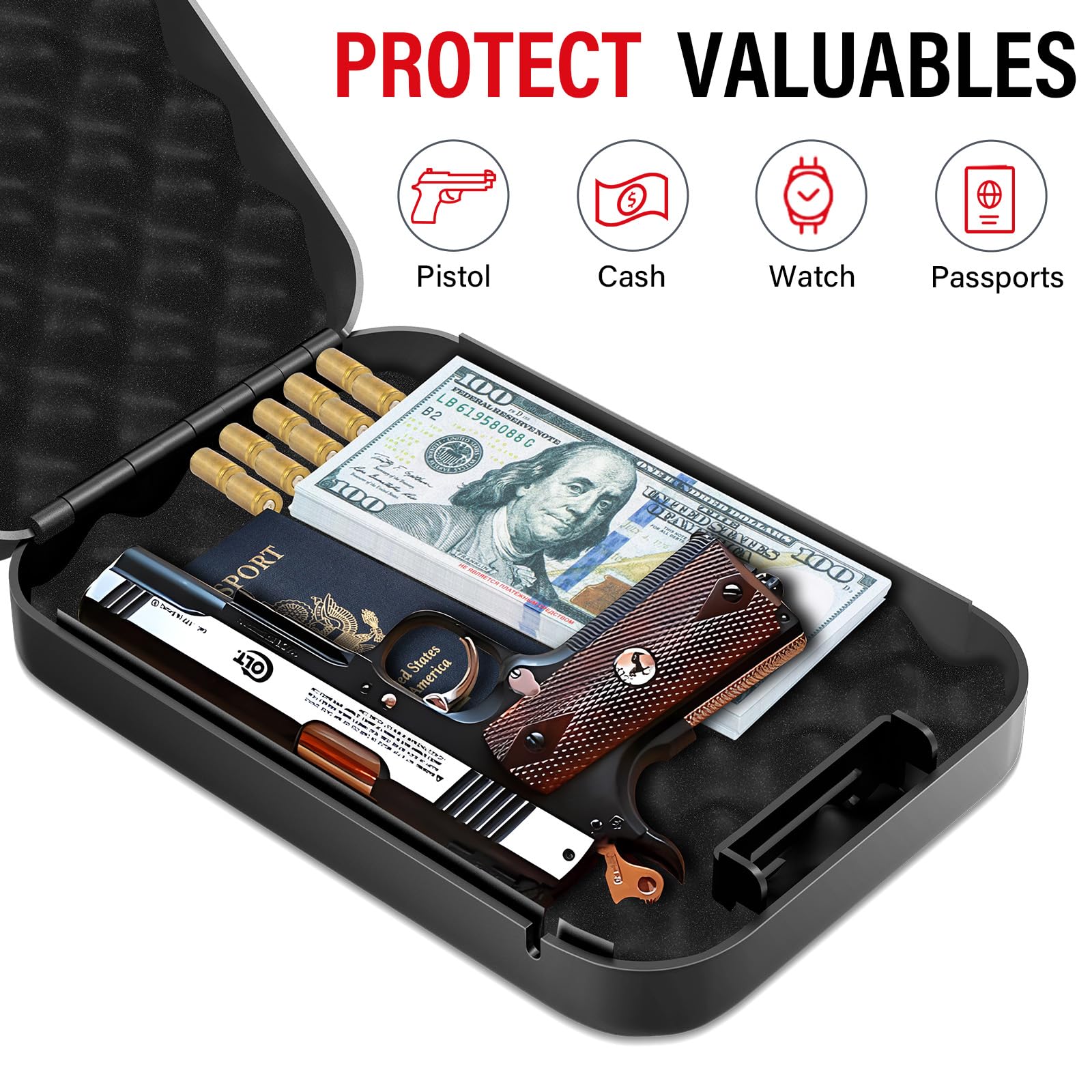 صندوق الأمان الآمن الشخصي مع ق - مراجعة Home Security Items وسعره